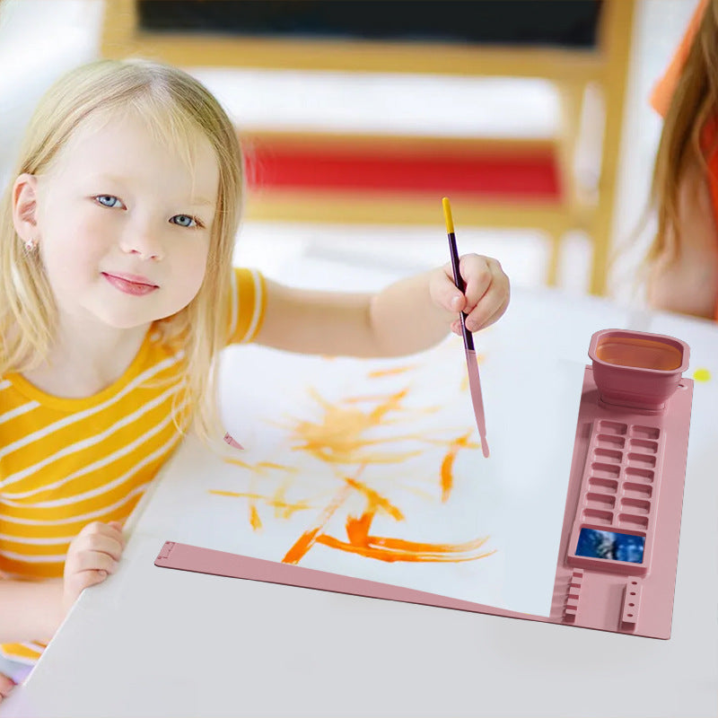 Children's Solid Color Silicone Painting Mat Washable