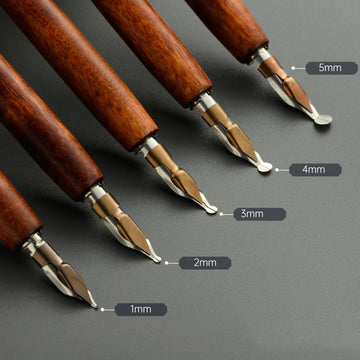 Wooden Calligraphy Pen Set (5pcs)